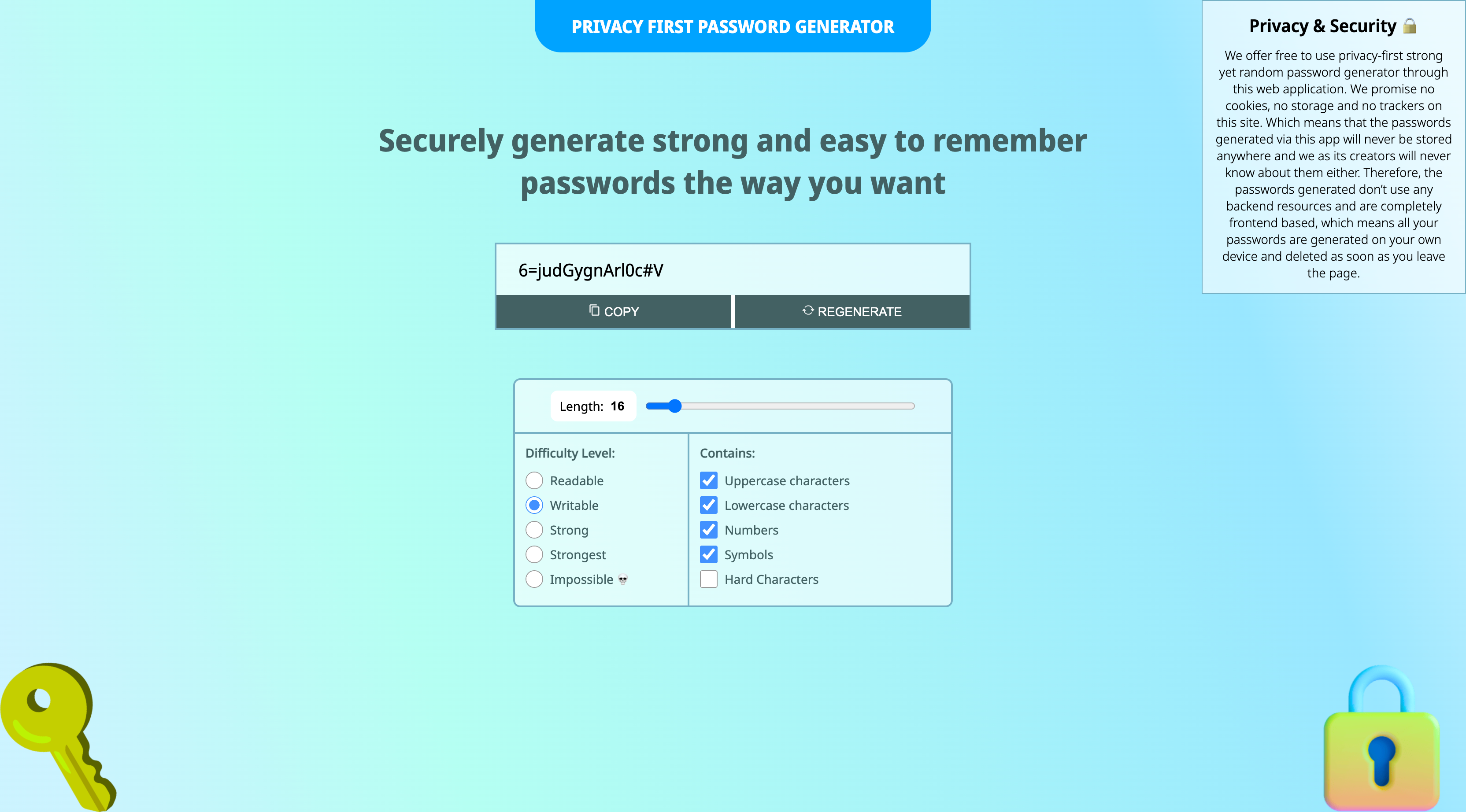 Privacy-First Password Generator preview